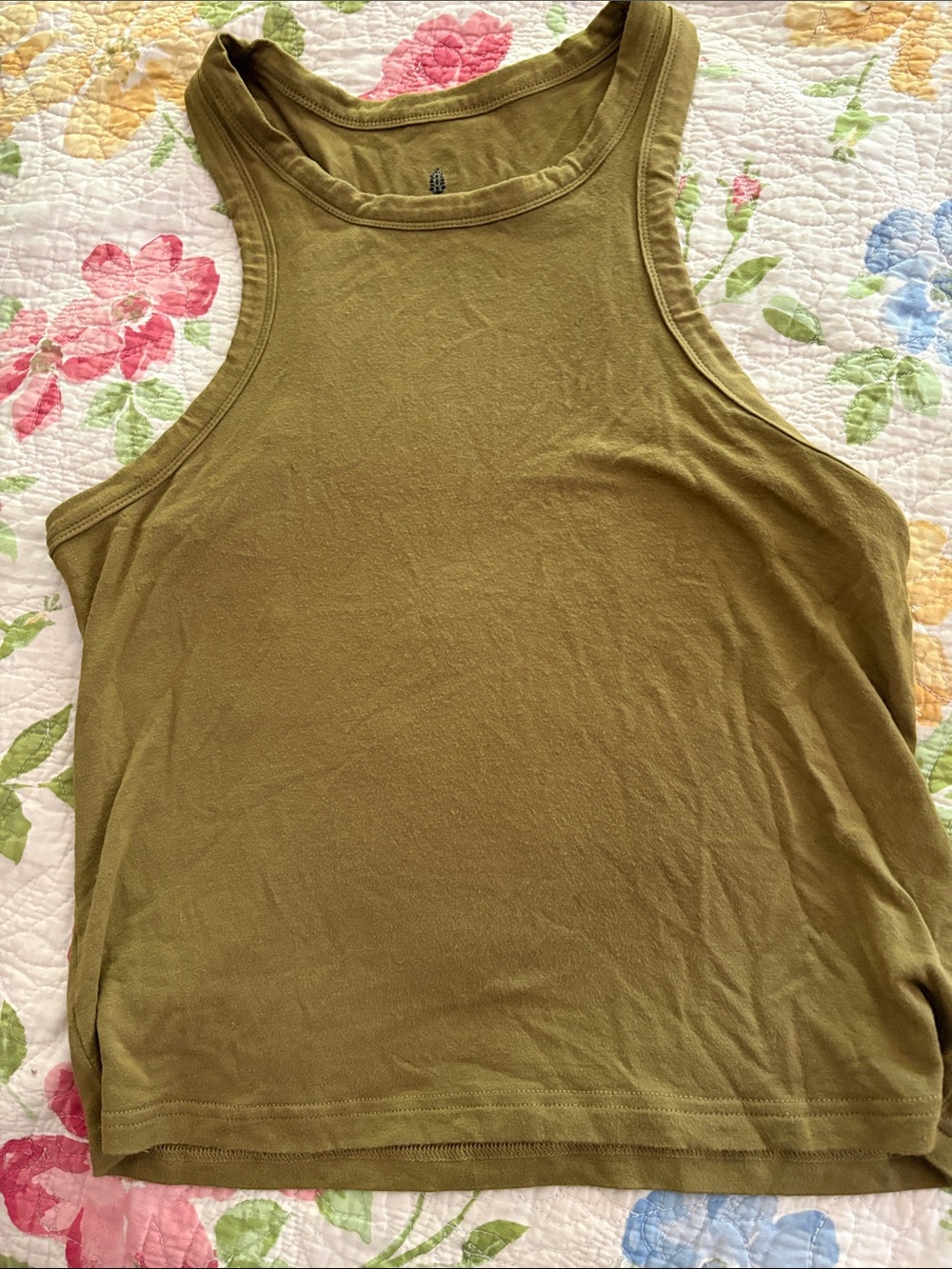 Free People olive green tank